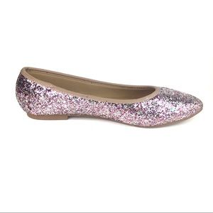 Womens Glitter Flats Shoes Size 8 Peyton And Parker Pink Multicolored Ballet